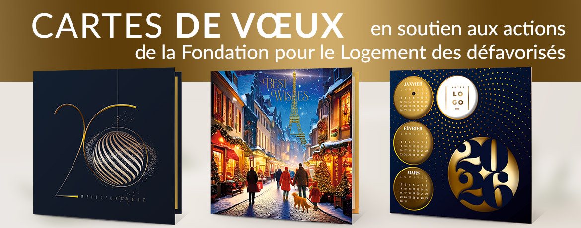 Cartes de vœux Noël Fondation pour le Logement